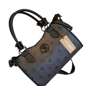 Steve Madden Black Monogram over the shoulder & satchel style
